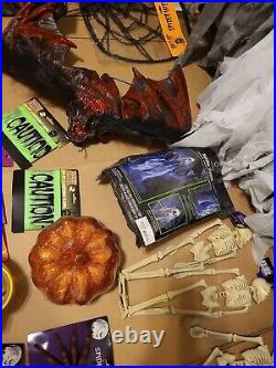 Huge NewithUsed Halloween Decorations Lot Skeletons Glow Sticks Spiders Bat More++ Huge NewithUsed Halloween Decorations Lot Skeletons Glow Sticks Spiders Bat More++