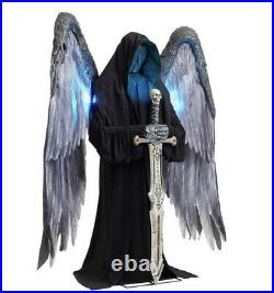 Hurry! Home Accents Animated 8 ft. Giant-Sized Animated LED Dark Angel-Wings Move
