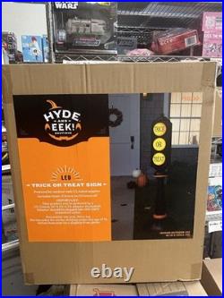 Hyde And Eek Trick Or Treat Sign NEW! Rare! LED Halloween sign