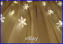 IKEA Holiday 12 LED Lighting Snowflake Decoration & String Light Set STRALA NEW