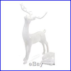 IMAX 88489 Playful Reindeer- White (antlers KD)-Standing NEW