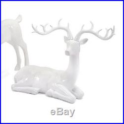 IMAX 88490 Playful Reindeer- White (antlers KD)-Sitting NEW