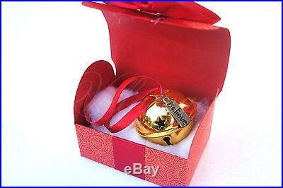 I Believe Polar Express Father Christmas Decoration Gold Bell
