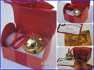 I Believe Polar Express Father Christmas Decoration Gold Bell
