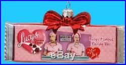 I Love Lucy Chocolate Bar Blown Glass Christmas Ornament Holiday Decoration New
