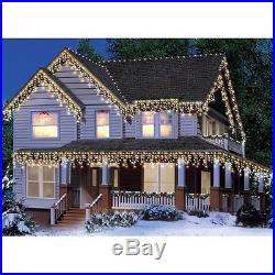 Icicle Christmas Lights Clear 300 ct Holiday Outdoor Home Yard Decor Garden NEW