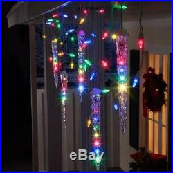 Icicle Christmas Lights String Curtain Led Holiday Hanging Outdoor Multi-color