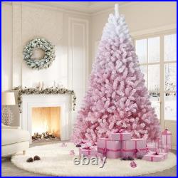 Idealhouse Artificial Christmas Tree 450 Warm White Led Lights 7.5Ft Pink