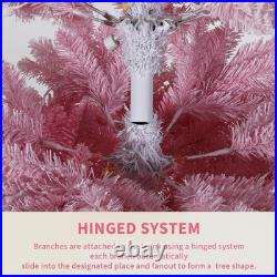 Idealhouse Artificial Christmas Tree 450 Warm White Led Lights 7.5Ft Pink