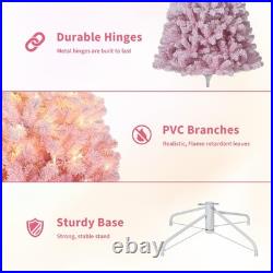 Idealhouse Artificial Christmas Tree 450 Warm White Led Lights 7.5Ft Pink