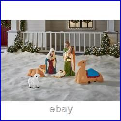 Illuminated 6-Piece LED Nativity Scene for Holiday Yard Decoration