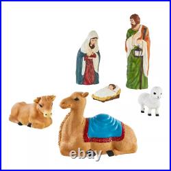 Illuminated 6-Piece LED Nativity Scene for Holiday Yard Decoration