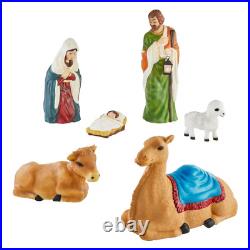Illuminated 6-Piece LED Nativity Scene for Holiday Yard Decoration