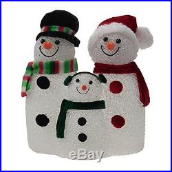 Illuminated Snow Family Snowman Color Changing Christmas Holiday Decor Light