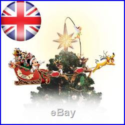 Illuminated and Hand Painted Rotating Disney Christmas Tree Topper featuring