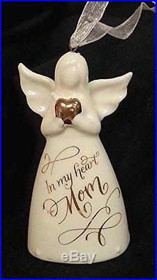 In My Heart Mom Angel Bell Christmas Ornament