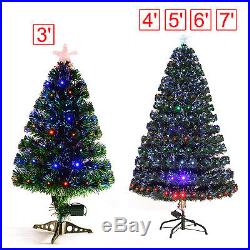 Indoor Artificial Pre-lit Fiber Optic Christmas Tree Home Christmas Decoration