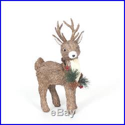 Indoor Christmas Decoration 14.4 Brown Standing Deer Holiday Decor Outdoor Xmas