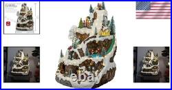 Indoor Christmas Village Set Resin 18 Inches Light Music Animated Holiday Decor Indoor Christmas Village Set Resin 18 Inches Light Music Animated Holiday Decor