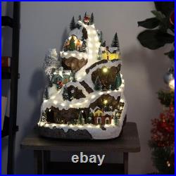 Indoor Christmas Village Set Resin 18 Inches Light Music Animated Holiday Decor Indoor Christmas Village Set Resin 18 Inches Light Music Animated Holiday Decor