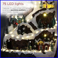 Indoor Christmas Village Set Resin 18 Inches Light Music Animated Holiday Decor Indoor Christmas Village Set Resin 18 Inches Light Music Animated Holiday Decor