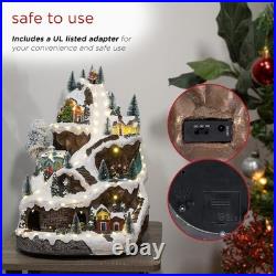 Indoor Christmas Village Set Resin 18 Inches Light Music Animated Holiday Decor Indoor Christmas Village Set Resin 18 Inches Light Music Animated Holiday Decor