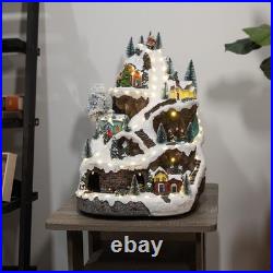 Indoor Christmas Village Set Resin 18 Inches Light Music Animated Holiday Decor Indoor Christmas Village Set Resin 18 Inches Light Music Animated Holiday Decor