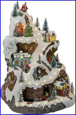 Indoor Christmas Village Set Resin 18 Inches Light Music Animated Holiday Decor Indoor Christmas Village Set Resin 18 Inches Light Music Animated Holiday Decor