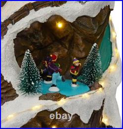 Indoor Christmas Village Set Resin 18 Inches Light Music Animated Holiday Decor Indoor Christmas Village Set Resin 18 Inches Light Music Animated Holiday Decor