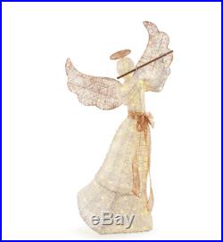 Indoor/Outdoor Christmas Decoration Display LED Lighted Angel 5 ft. With Flute NEW