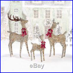 Indoor/Outdoor Christmas Reindeer Family Set of Three with 650 LED Lights