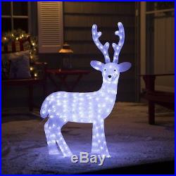 Indoor/Outdoor Lighted White Buck with LED Lights Deer Decoration Christmas