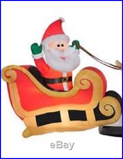 Inflatable Airblown Santa Sleigh Reindeers Prop Christmas Decor Gift Festive Dec