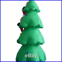 Inflatable Christmas Santa Claus Dog Chased Christmas Tree Decoration Lawn