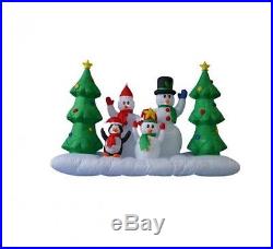Inflatable Christmas Snowman Family Outdoor Decoration 8Ft Light LED Santa Yard
