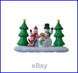 Inflatable Christmas Snowman Family Outdoor Decoration 8Ft Light LED Santa Yard