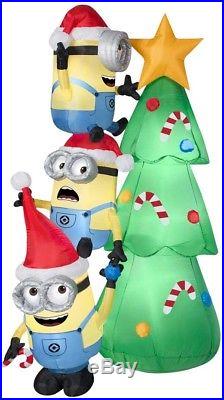 Inflatable Christmas Tree Outdoor Yard Decoration Lighted Airblown 6ft Minions