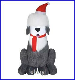 Inflatable Fuzzy Adorable Plush Sheepdog Sheepadoodle Holiday Decoration