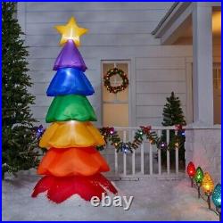 Inflatable Lit Rainbow Christmas Tree 6.9′ Wondershop At Target Lgbtqia+ Pride