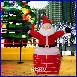 Inflatable Santa Claus Chimney Christmas Winter Holiday Outdoor Yard Lawn Decor