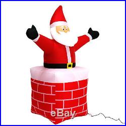 Inflatable Santa Claus Chimney Christmas Winter Holiday Outdoor Yard Lawn Decor