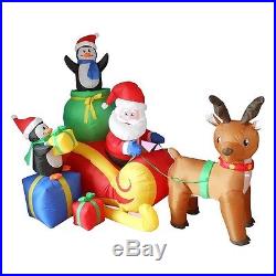 Inflatable Santa Claus Reindeer Christmas Decor Indoor Outdoor Holiday Accent