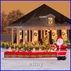 Inflatable Santa Claus Xmas Airblown Christmas Decoration 16 5′ With 8 Reindeer
