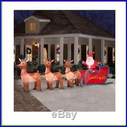 Inflatable Santa Outdoor Christmas Airblown Decor Yard Decoration Lighted Sleigh