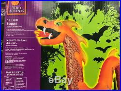 Inflatable Serpent 16 Ft Airblown Gemmy Halloween Yard Decor Indoor Outdoor Prop