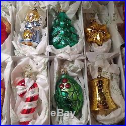 IngeGlas Germany ORNAMENTS The Meaning of Christmas Wood Boxed Set RETIRED Mint