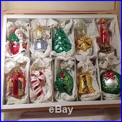 IngeGlas Germany ORNAMENTS The Meaning of Christmas Wood Boxed Set RETIRED Mint