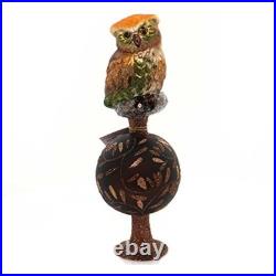 Inge Glas Enchanted Forest Up in The Tree Tops Owl German Glass Tree Topper