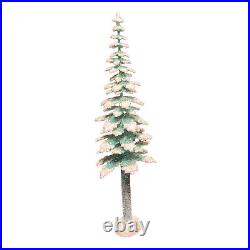 Ino Schaller Tall Snowy Green Tree German Christmas Paper Mache 16 Inch
