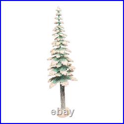 Ino Schaller Tall Snowy Green Tree German Christmas Paper Mache 16 Inch